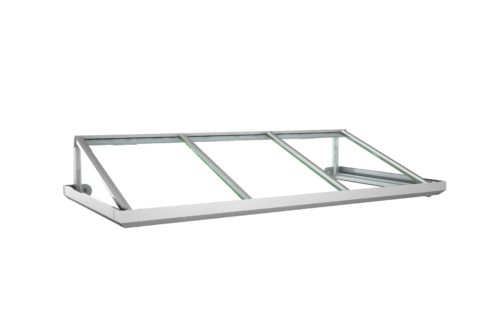 Aluminium-Vordach Tirol 1 Acryl mit 3 Glasfelder
